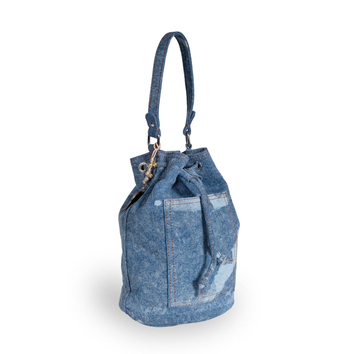 Beuteltasche mittlere Größe Jeans Spot washed - ANOKHI
