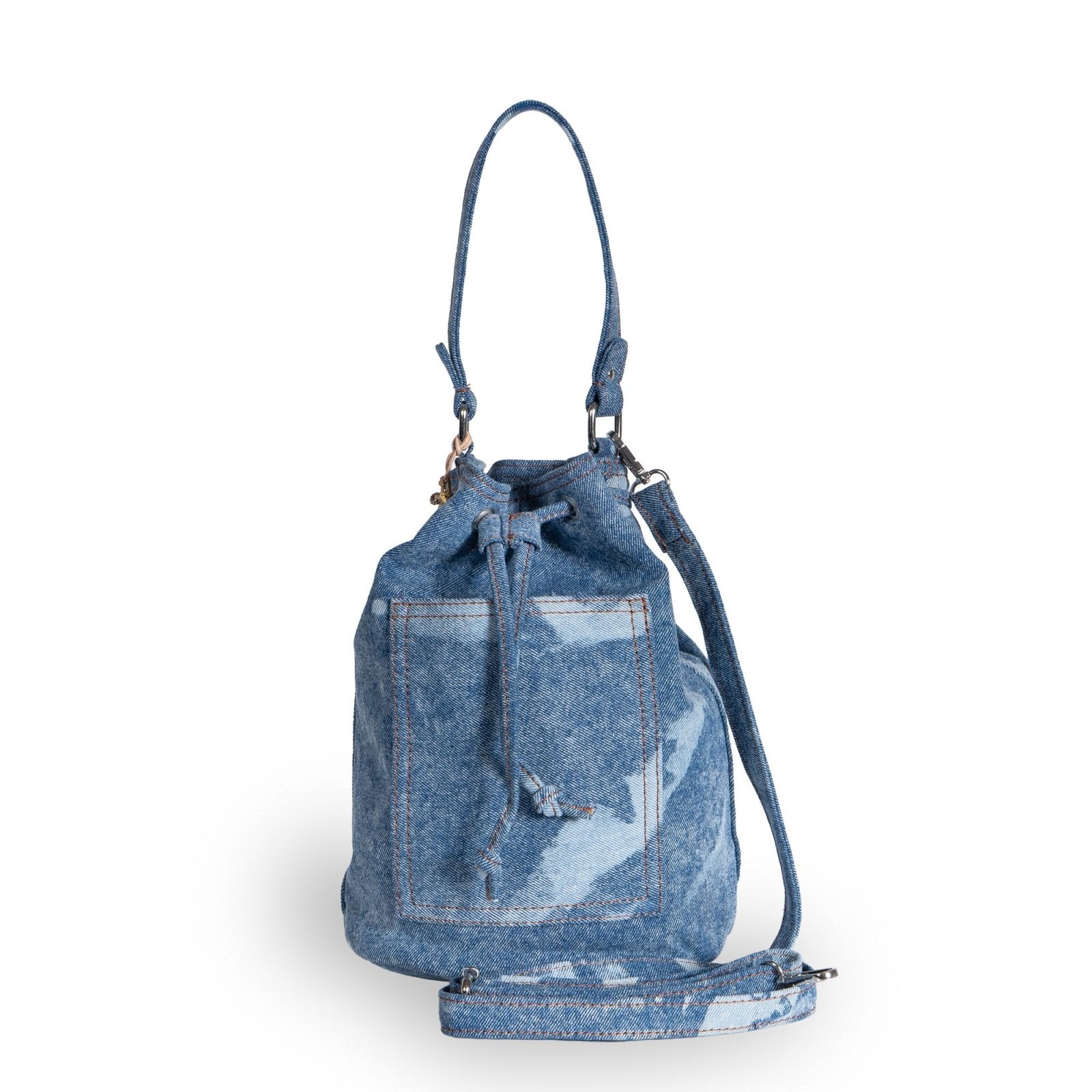 Beuteltasche mittlere Größe Jeans Spot washed - ANOKHI