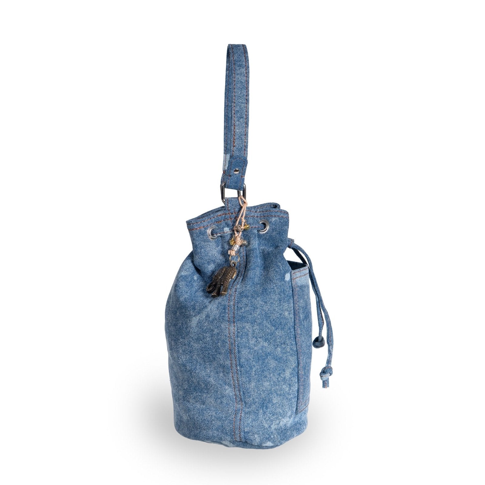 Beuteltasche mittlere Größe Jeans Spot washed - ANOKHI