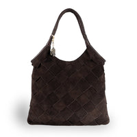 Beuteltasche Velourleder braun - ANOKHI