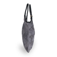 Beuteltasche Velourleder grau - ANOKHI
