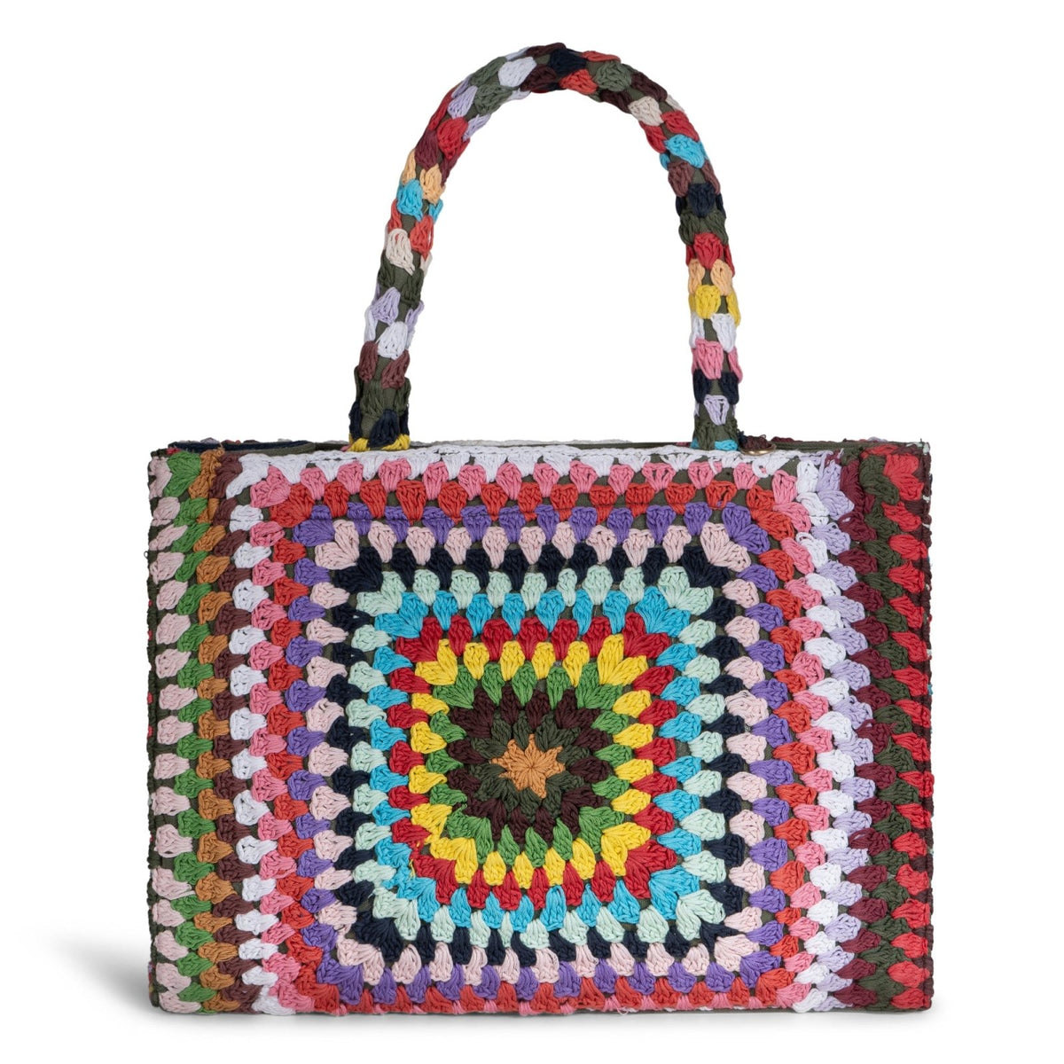 Book Tote Crochet Large Handarbeit multicolor - ANOKHI