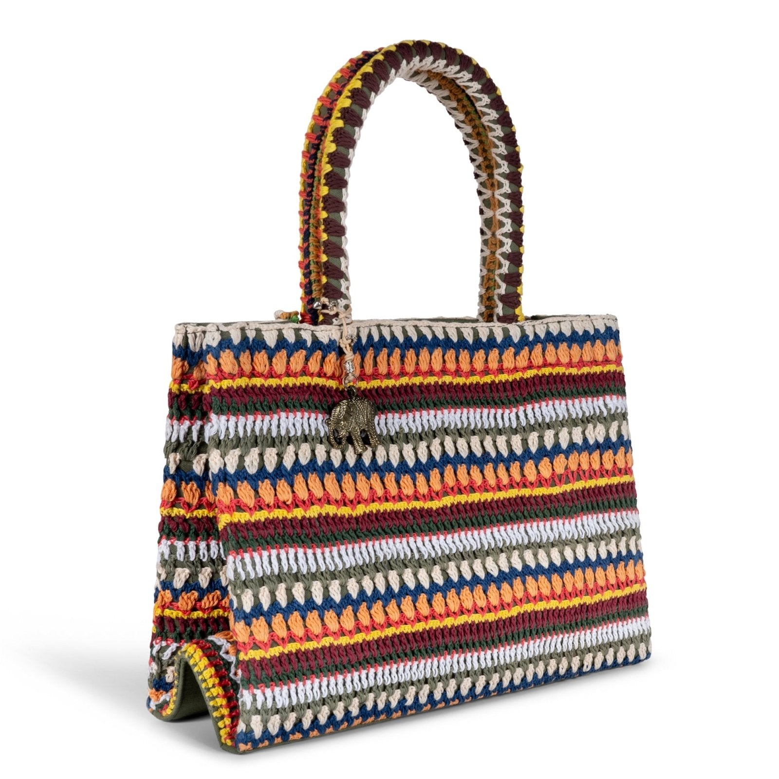 Book Tote Crochet Large Handarbeit multicolor - ANOKHI