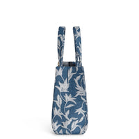 Book Tote klein Blue Denim Blumenstick weiß – 4
