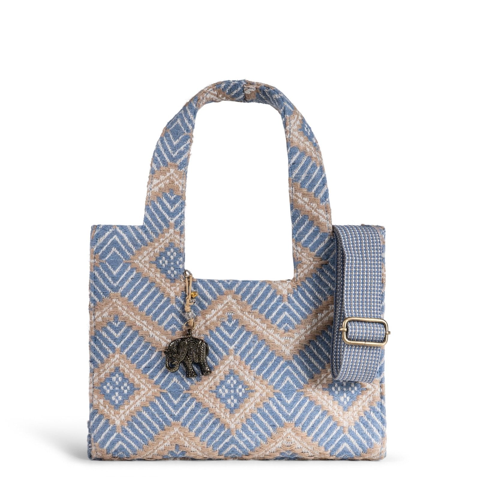 Book Tote klein grau beige - ANOKHI