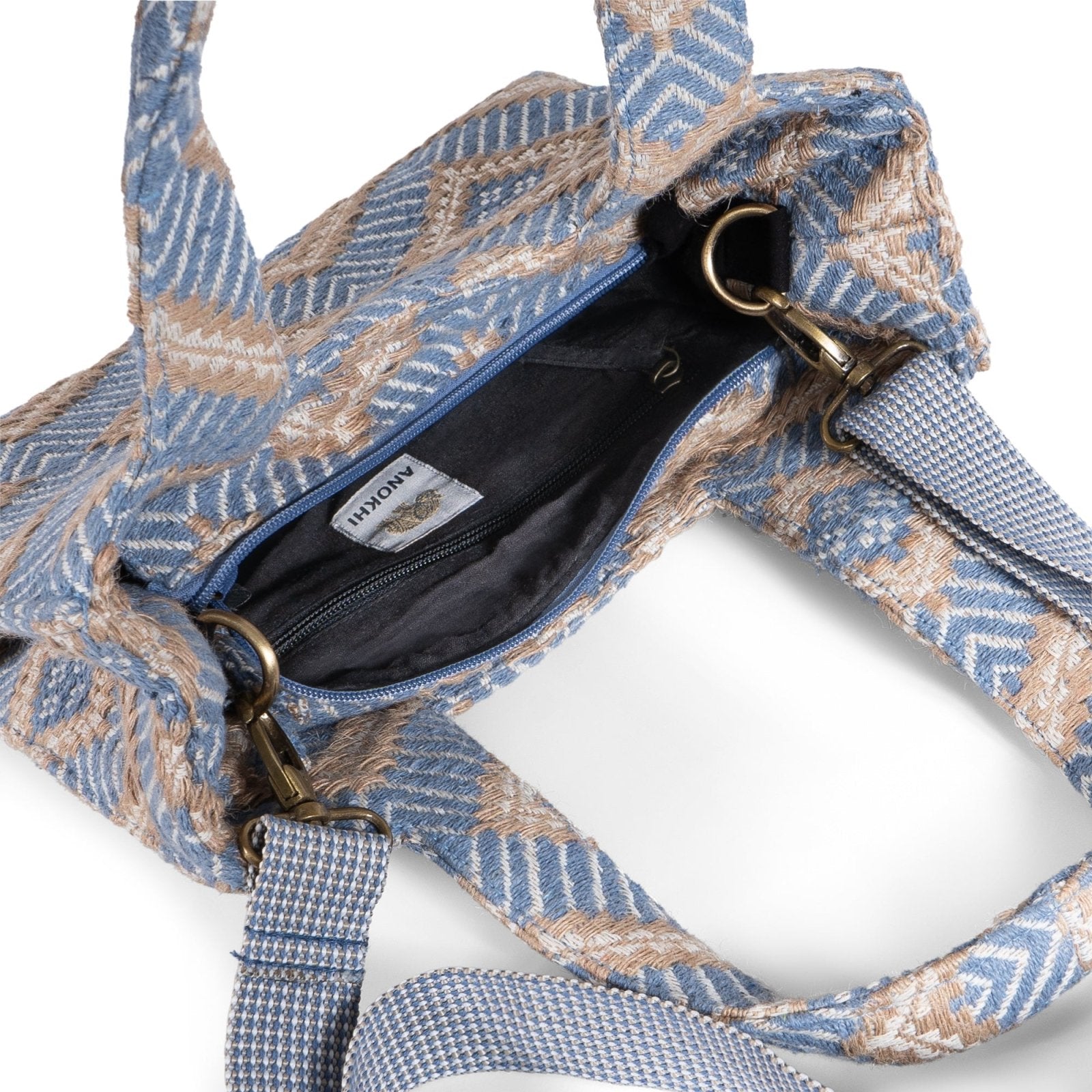 Book Tote klein grau beige - ANOKHI