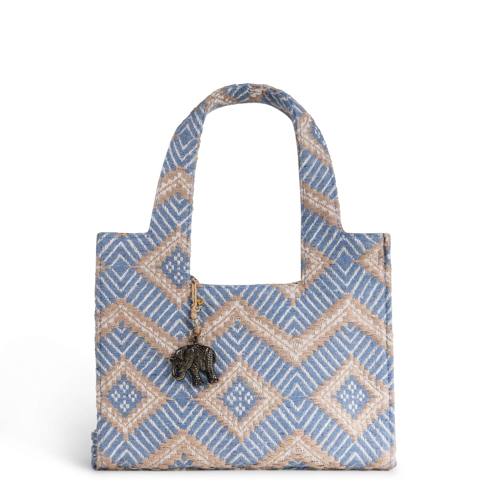 Book Tote klein grau beige - ANOKHI