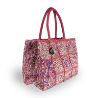 Book Tote Large Bast Handarbeit pink - ANOKHI