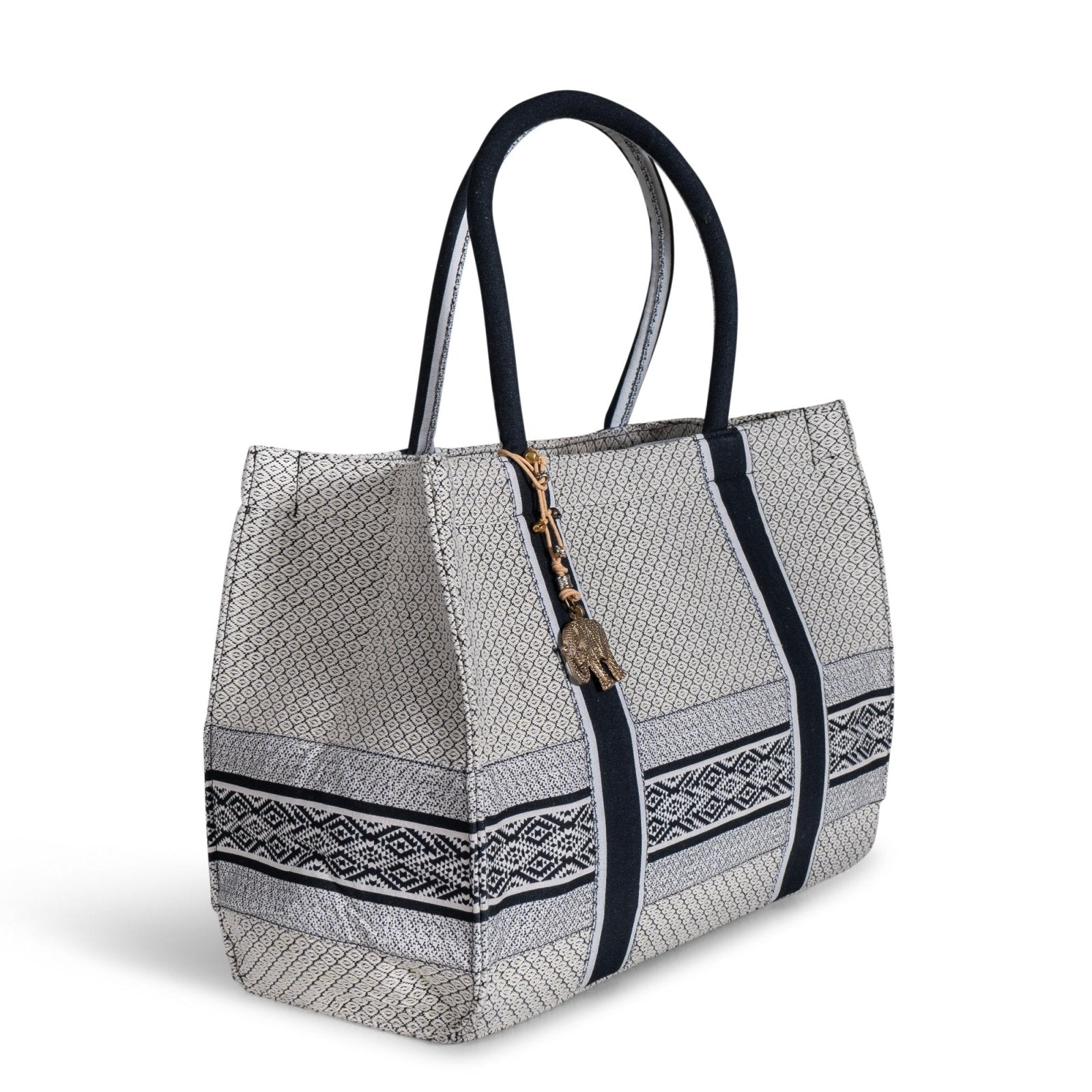 Book Tote Large schwarz weiß - ANOKHI