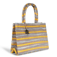 Book Tote Large Streifen gelb beige – 2