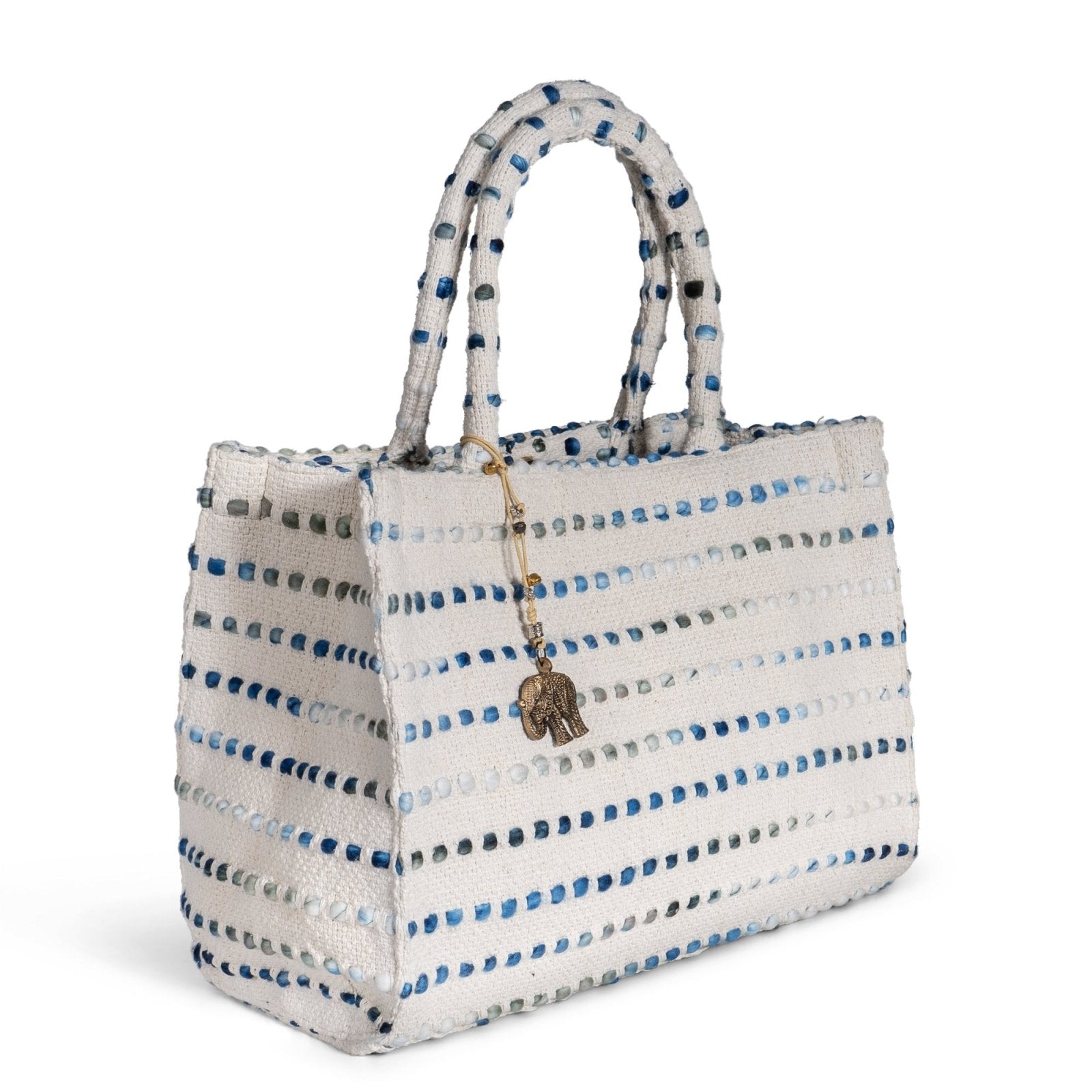 Book Tote Large weiß blau - ANOKHI