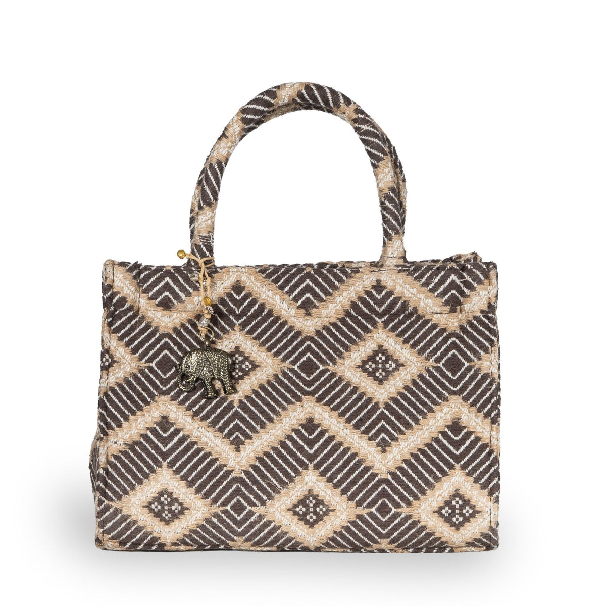 Book Tote mittlere Größe braun beige - ANOKHI