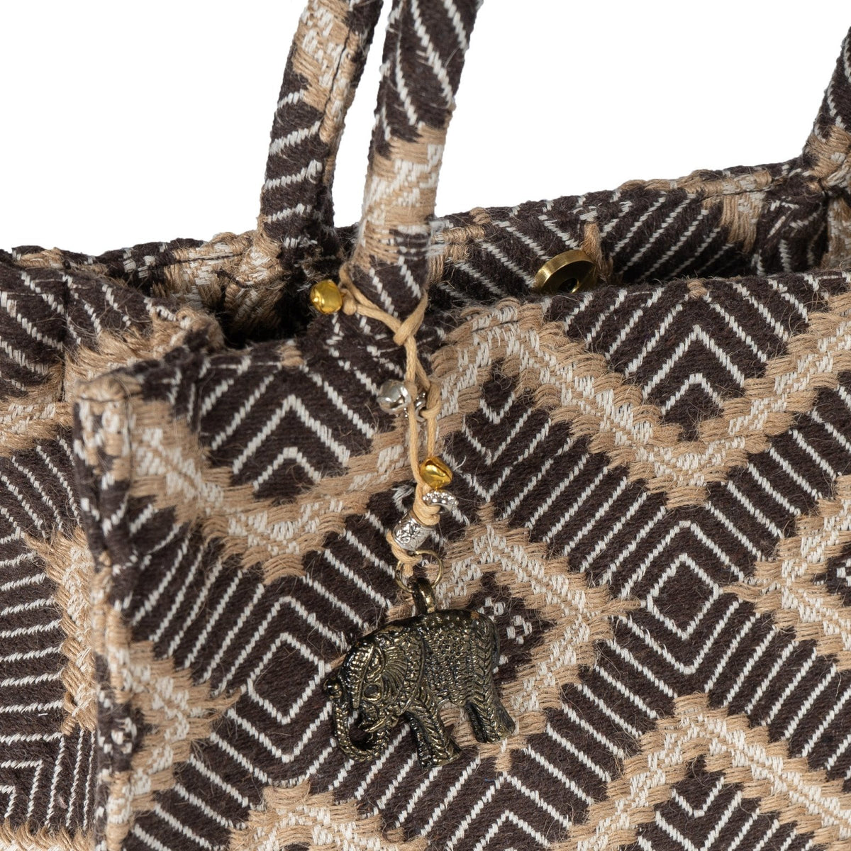 Book Tote mittlere Größe braun beige - ANOKHI