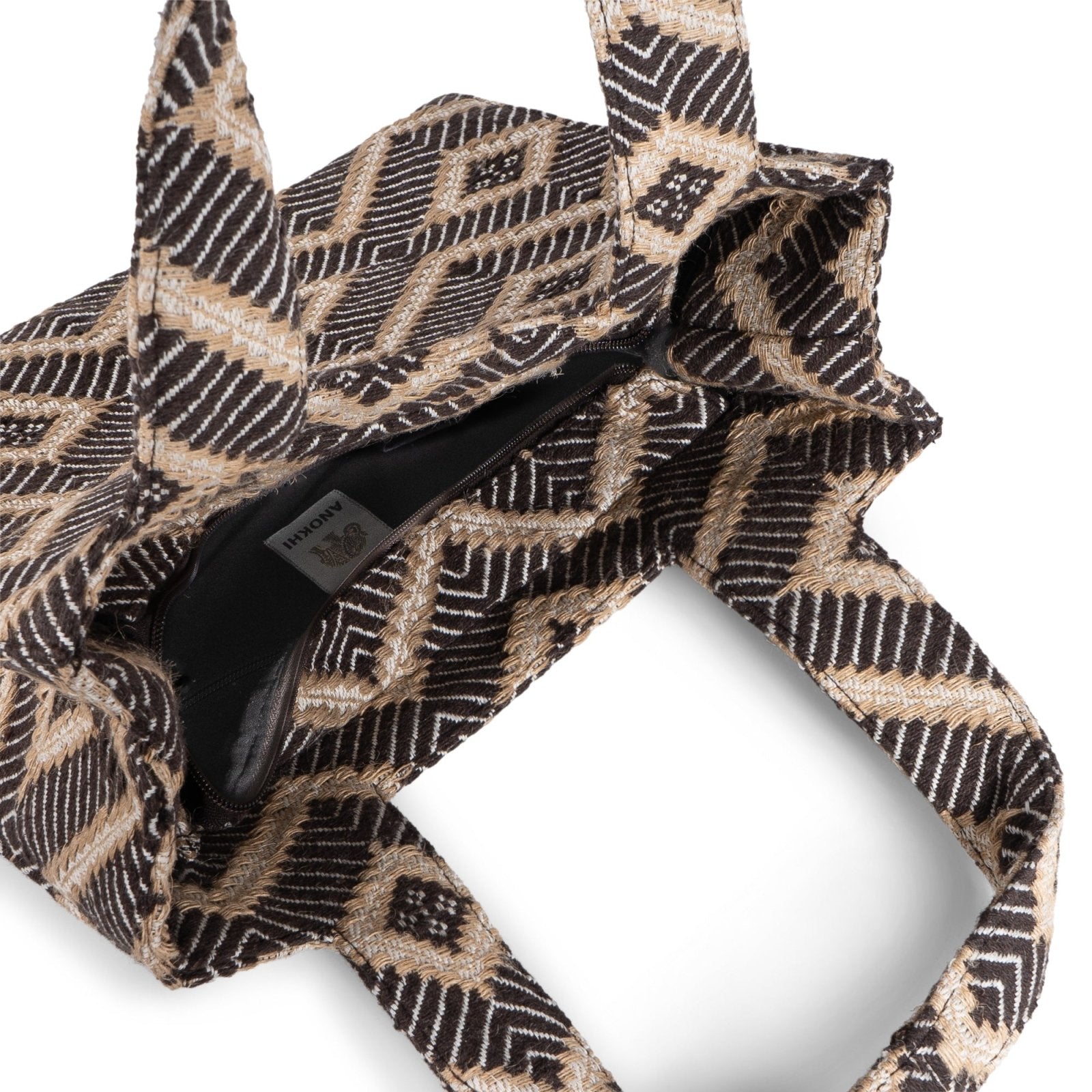 Book Tote mittlere Größe braun beige - ANOKHI