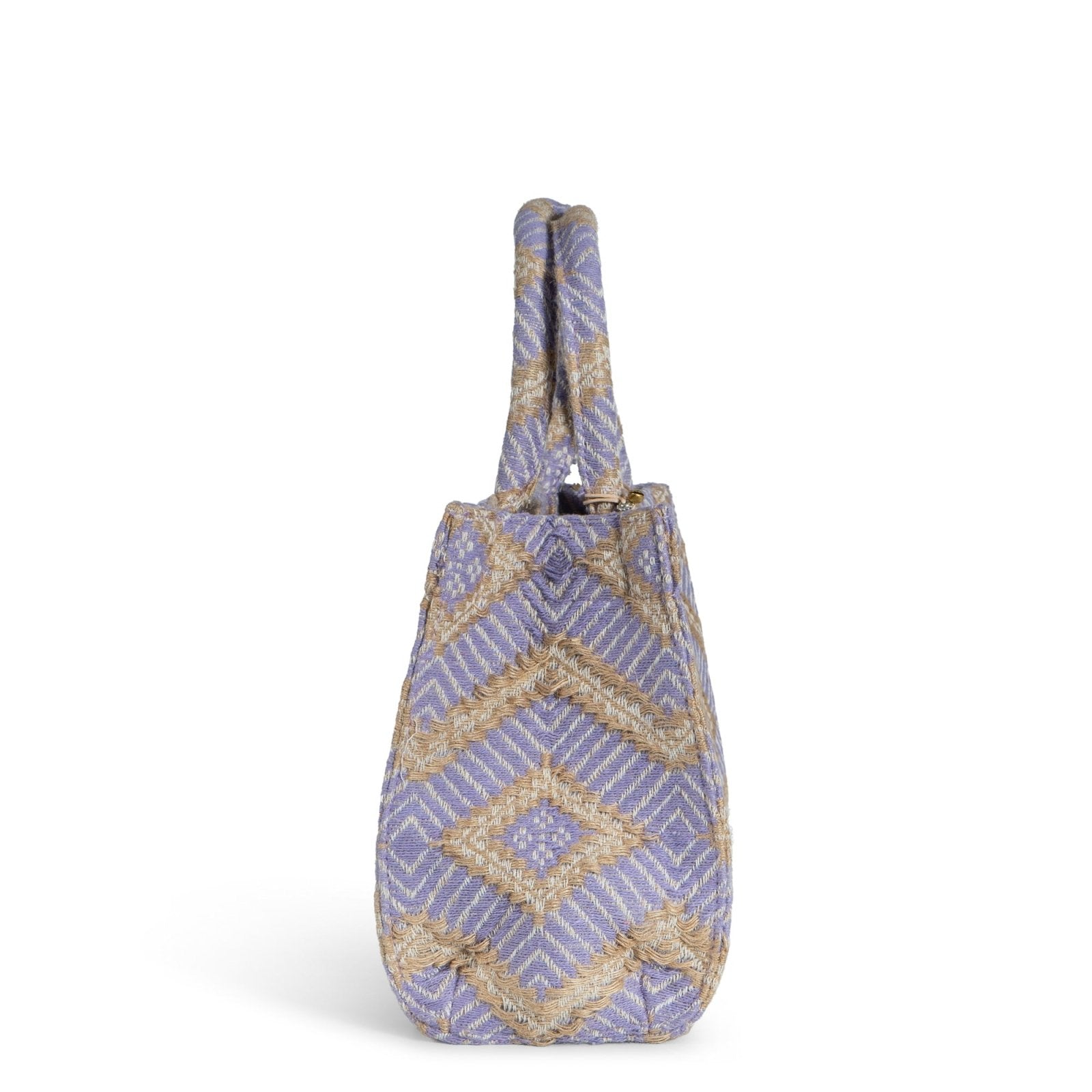 Book Tote mittlere Größe flieder beige - ANOKHI