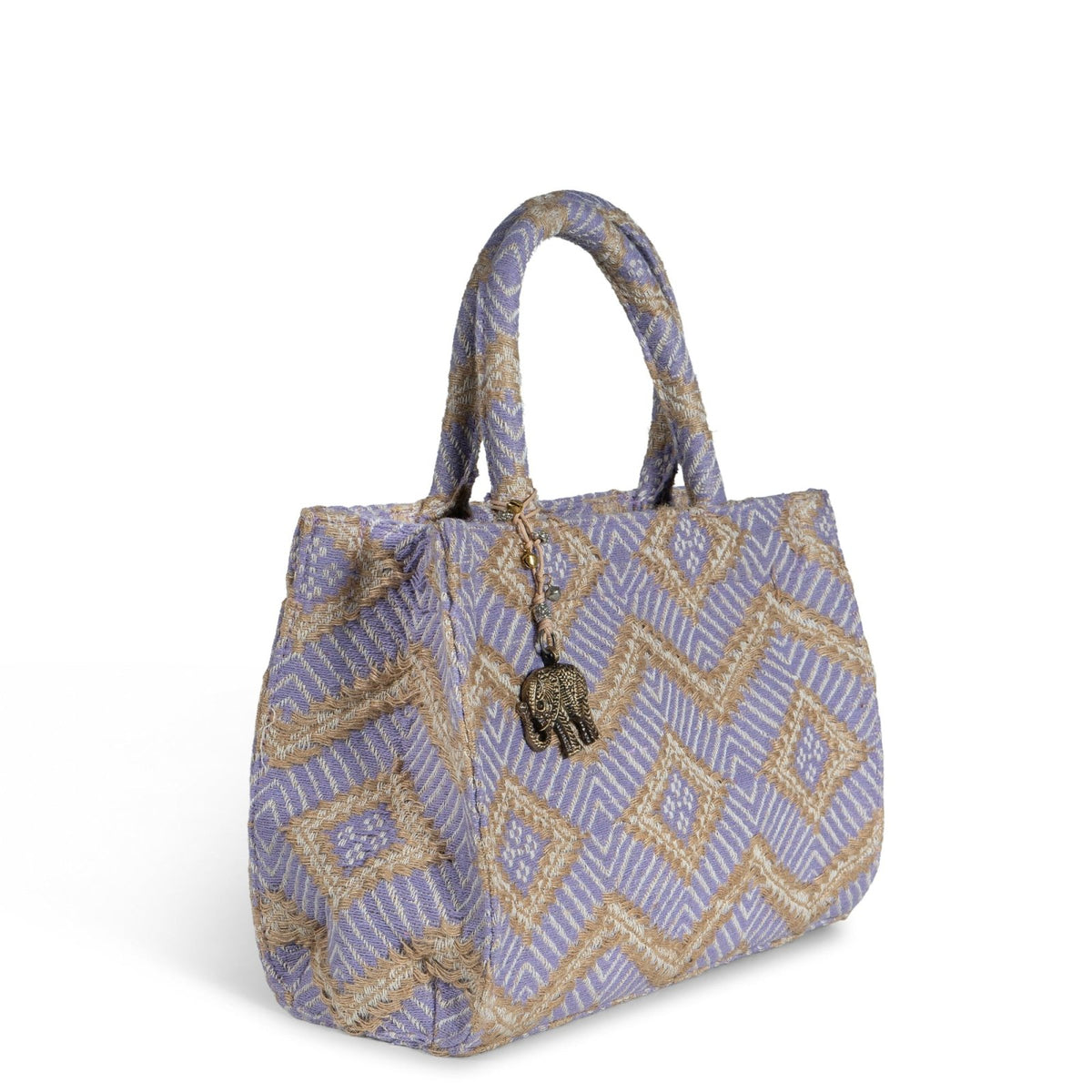 Book Tote mittlere Größe flieder beige - ANOKHI