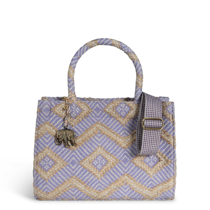 Book Tote mittlere Größe flieder beige - ANOKHI