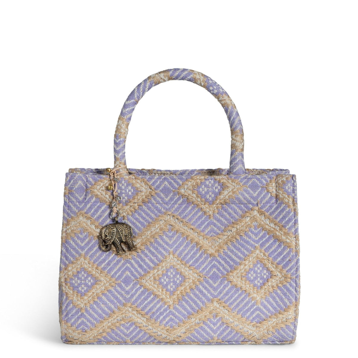 Book Tote mittlere Größe flieder beige - ANOKHI