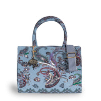Book Tote mittlere Größe Paisley und Perlen blau - ANOKHI