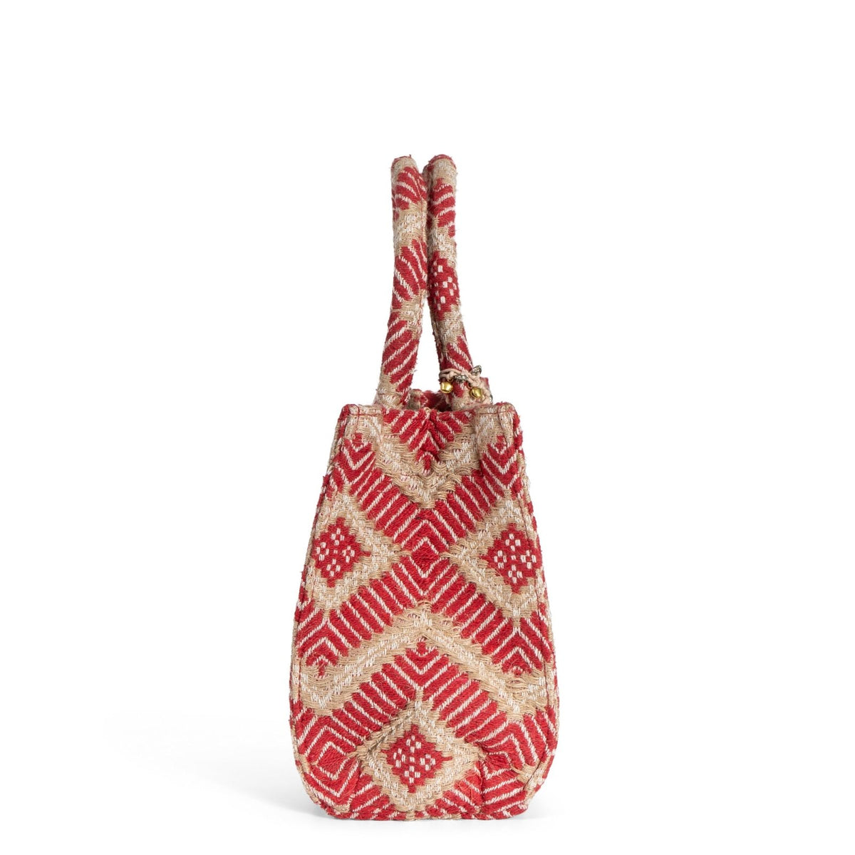 Book Tote mittlere Größe rot beige - ANOKHI