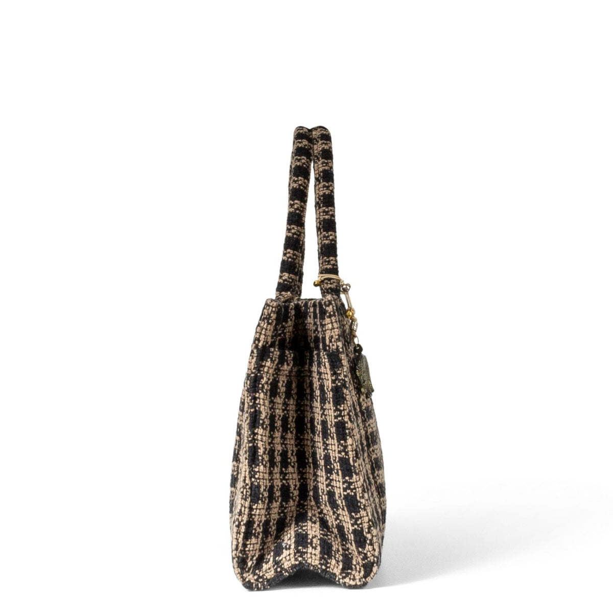 Book Tote mittlere Größe Karo beige schwarz - ANOKHI