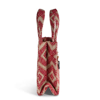 Book Tote mittlere Größe rot beige – 3