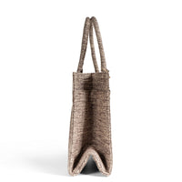Book Tote Bag Bicolor beige taupe – 4