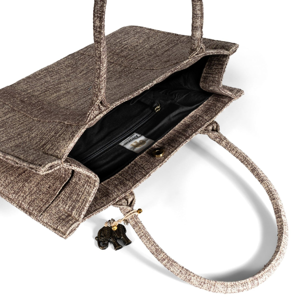 Book Tote Tasche Bicolor beige taupe - ANOKHI