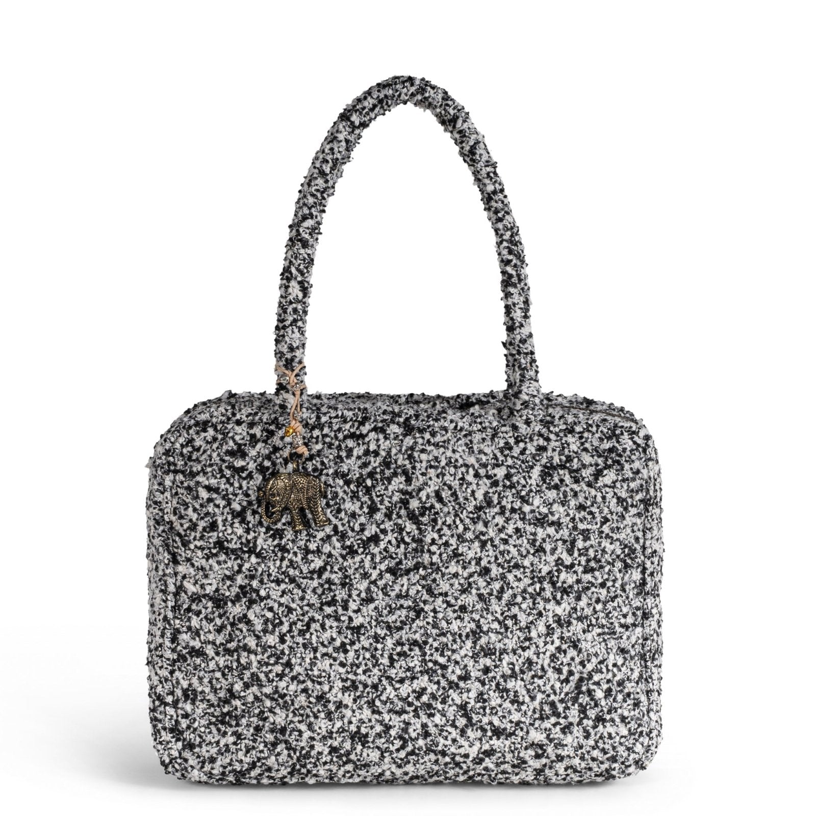 Book Tote Tasche Bouclé Salt & Pepper - ANOKHI
