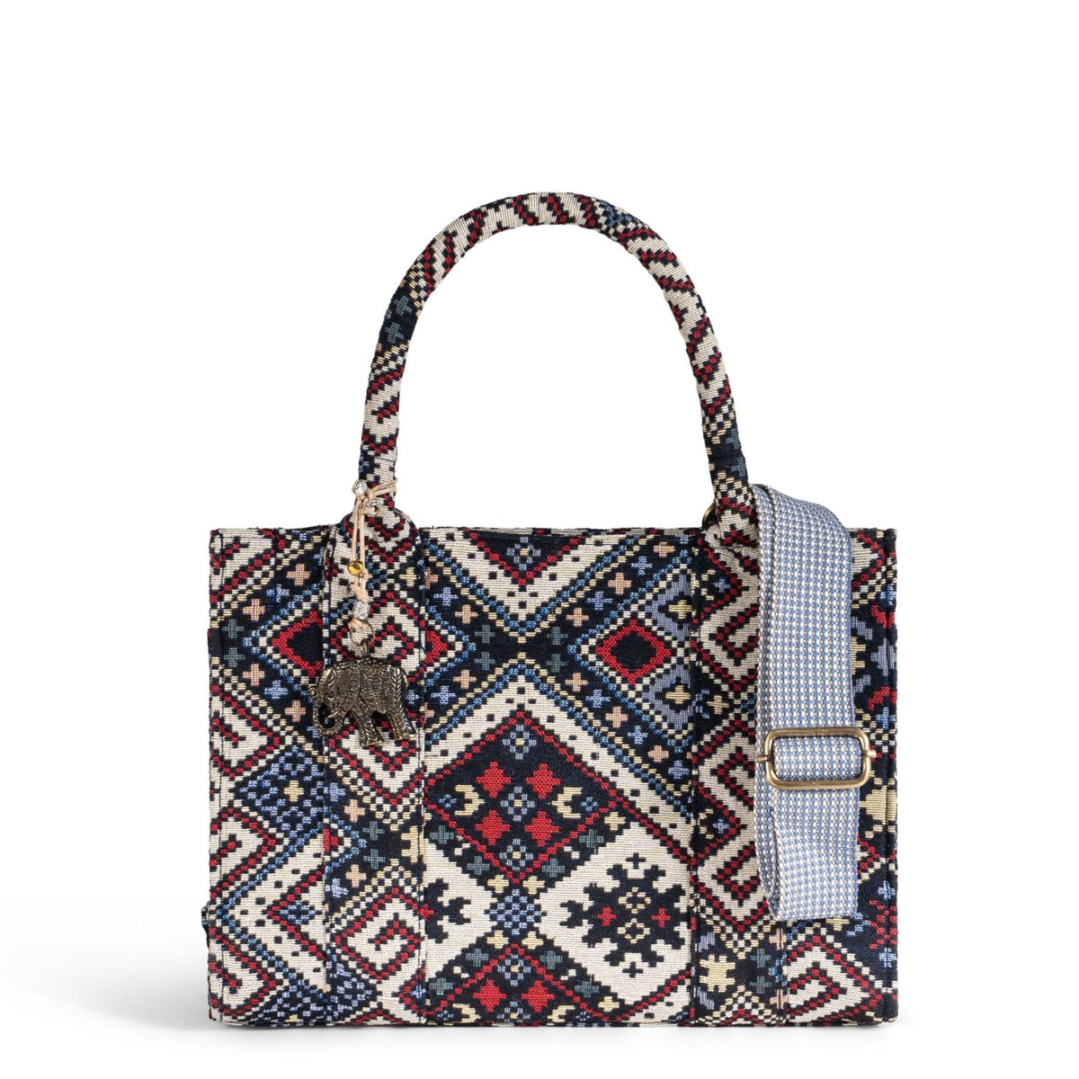 Book Tote Tasche mittlere Größe Ethnomuster - ANOKHI