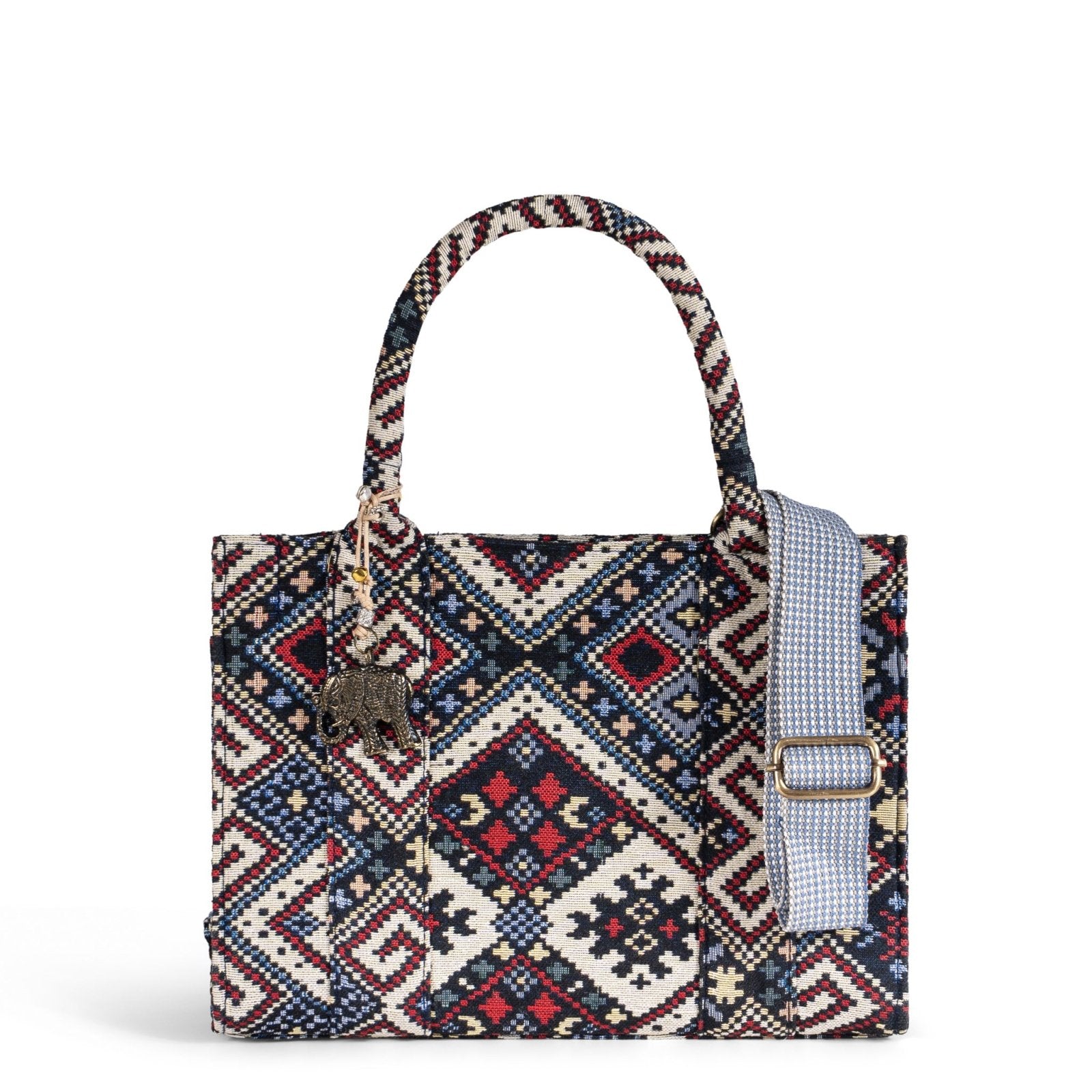 Book Tote Tasche mittlere Größe Ethnomuster - ANOKHI