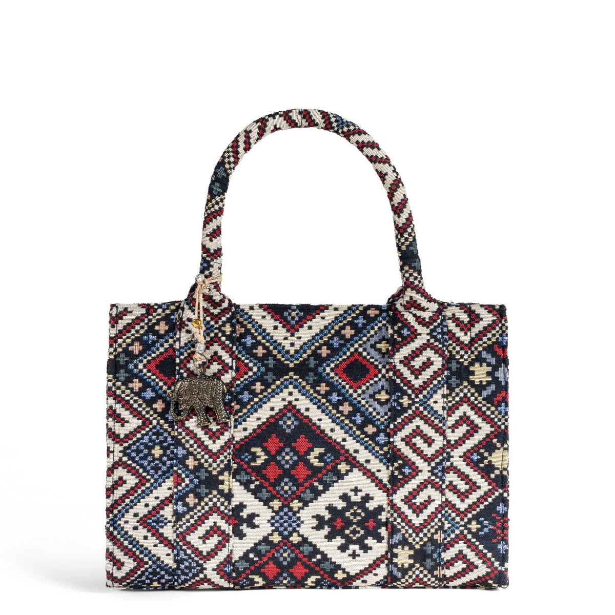 Book Tote Tasche mittlere Größe Ethnomuster - ANOKHI