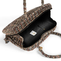 Book Tote Bag Tweed Brown Beige – 5