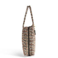 Book Tote Bag Tweed Brown Beige – 3