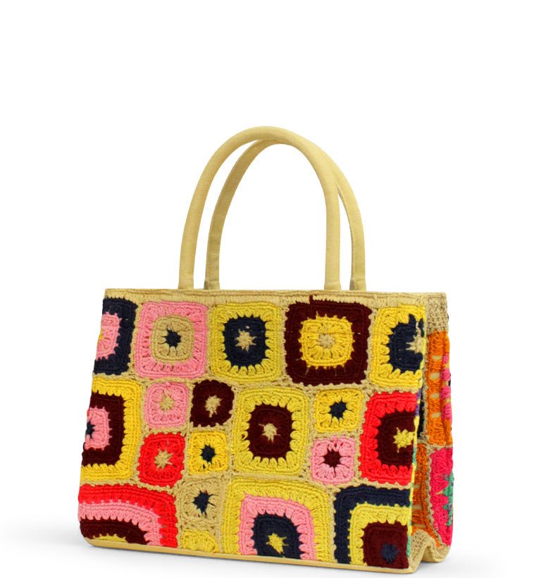 Bunte Patchwork - Tasche mit Retro - Charme – Anokhi - ANOKHI