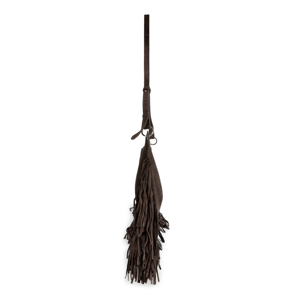 Fransentasche Crossbody Velourleder braun - ANOKHI