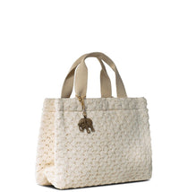 Gehäkelte Schultertasche in Creme – Anokhi – 4