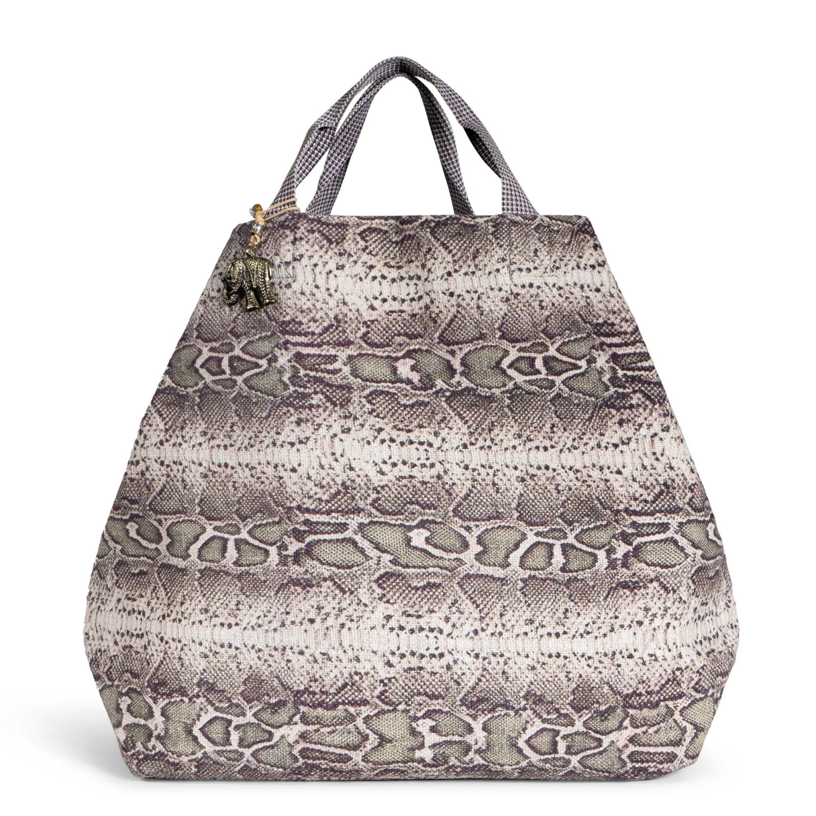 Großer Shopper Animal Print braun - ANOKHI