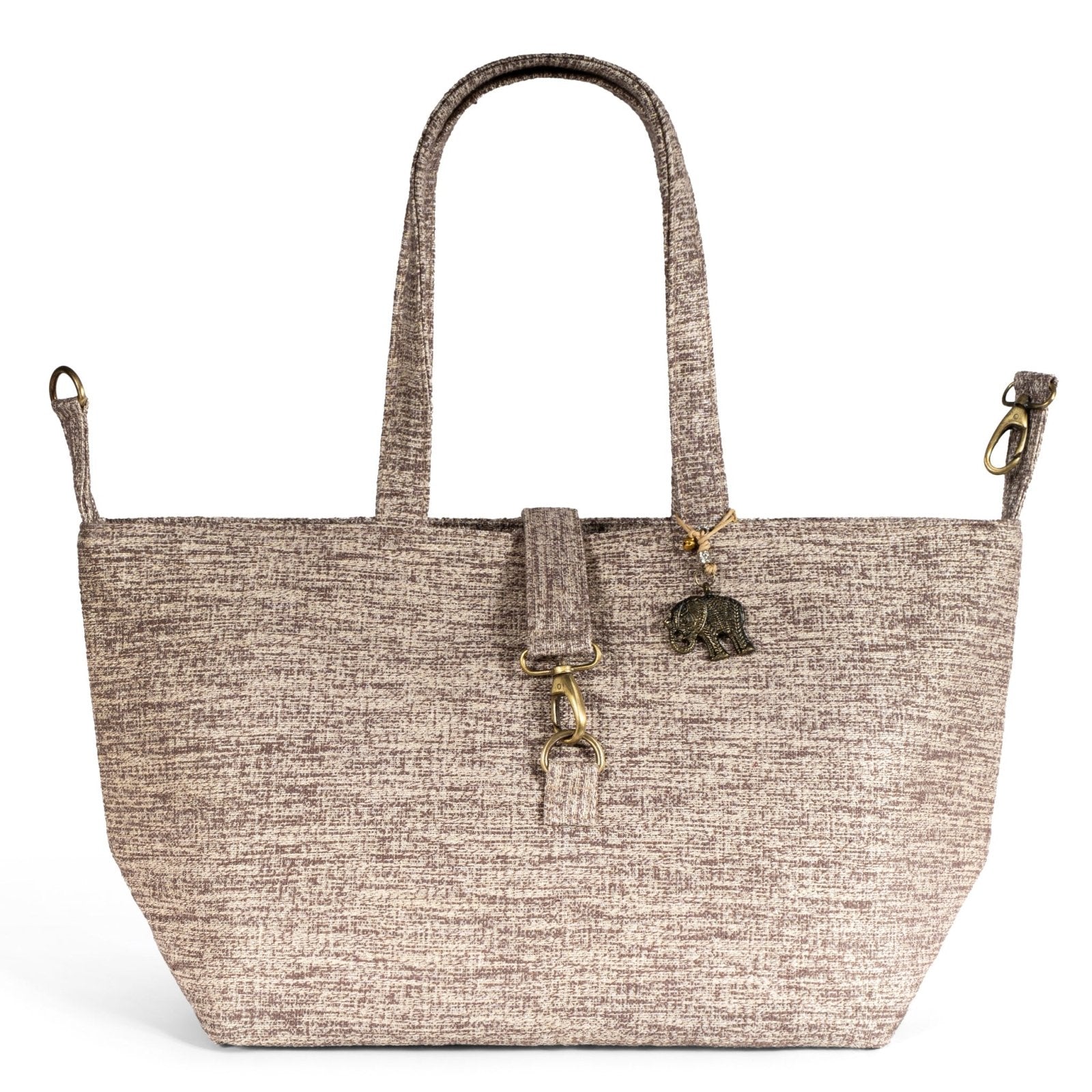 Großer Shopper Bicolor beige taupe - ANOKHI
