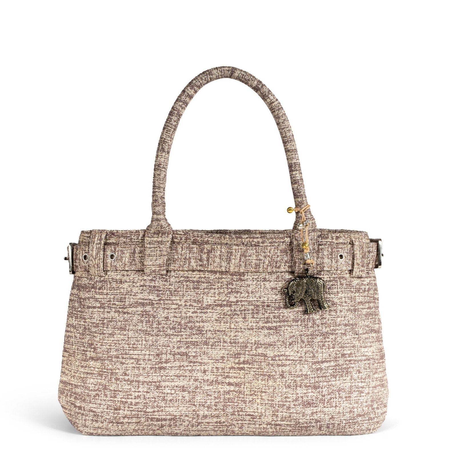 Großer Shopper Bicolor beige taupe - ANOKHI