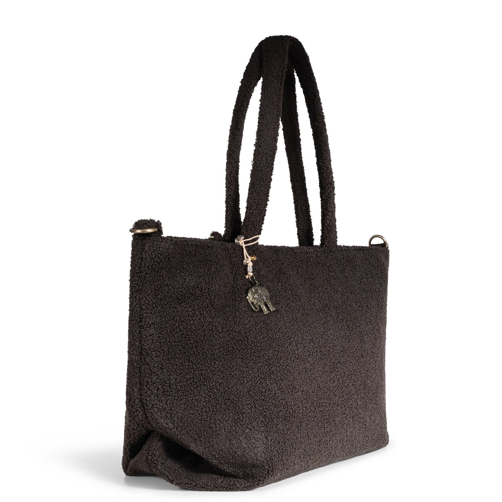 Großer Shopper Bouclé braun - ANOKHI