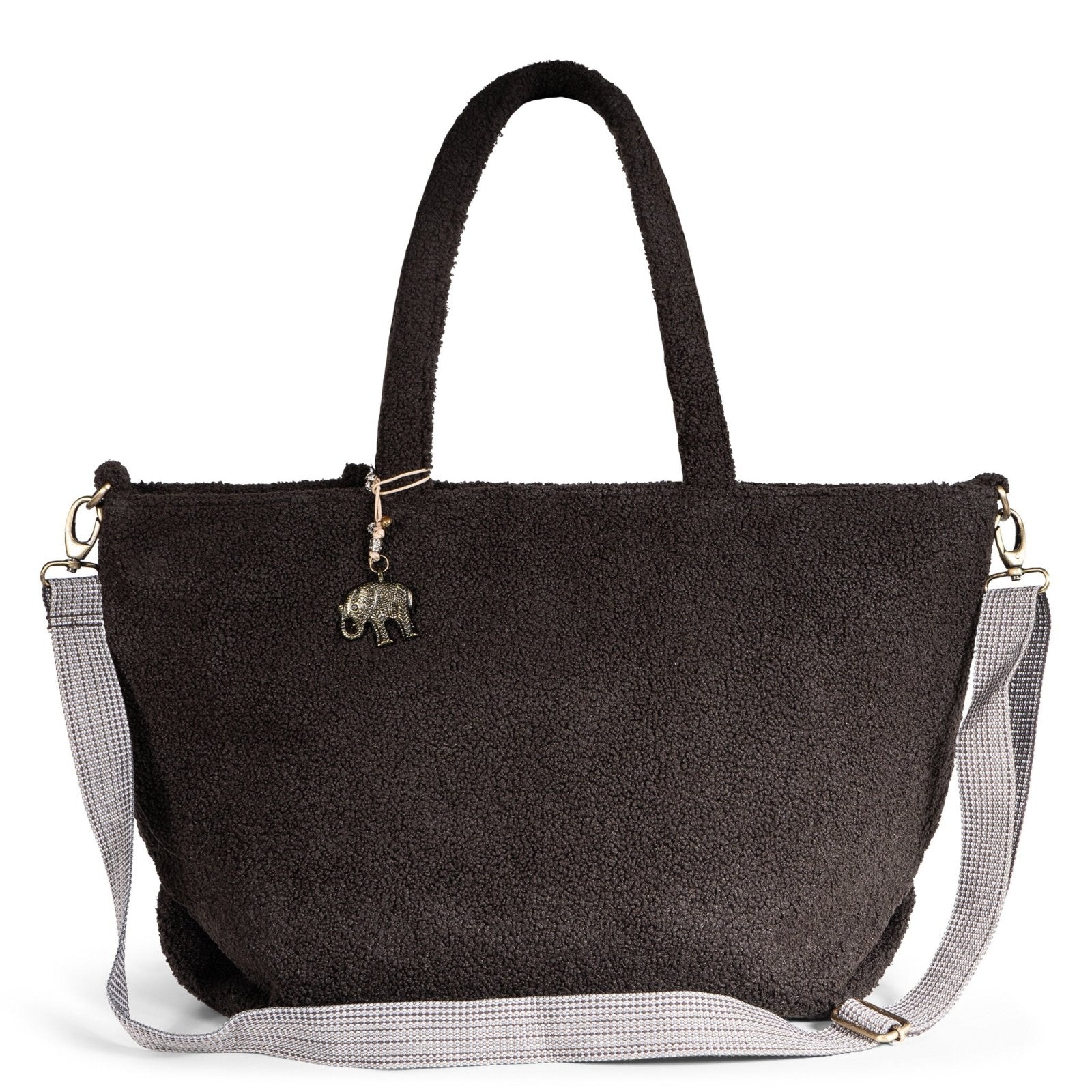 Großer Shopper Bouclé braun - ANOKHI