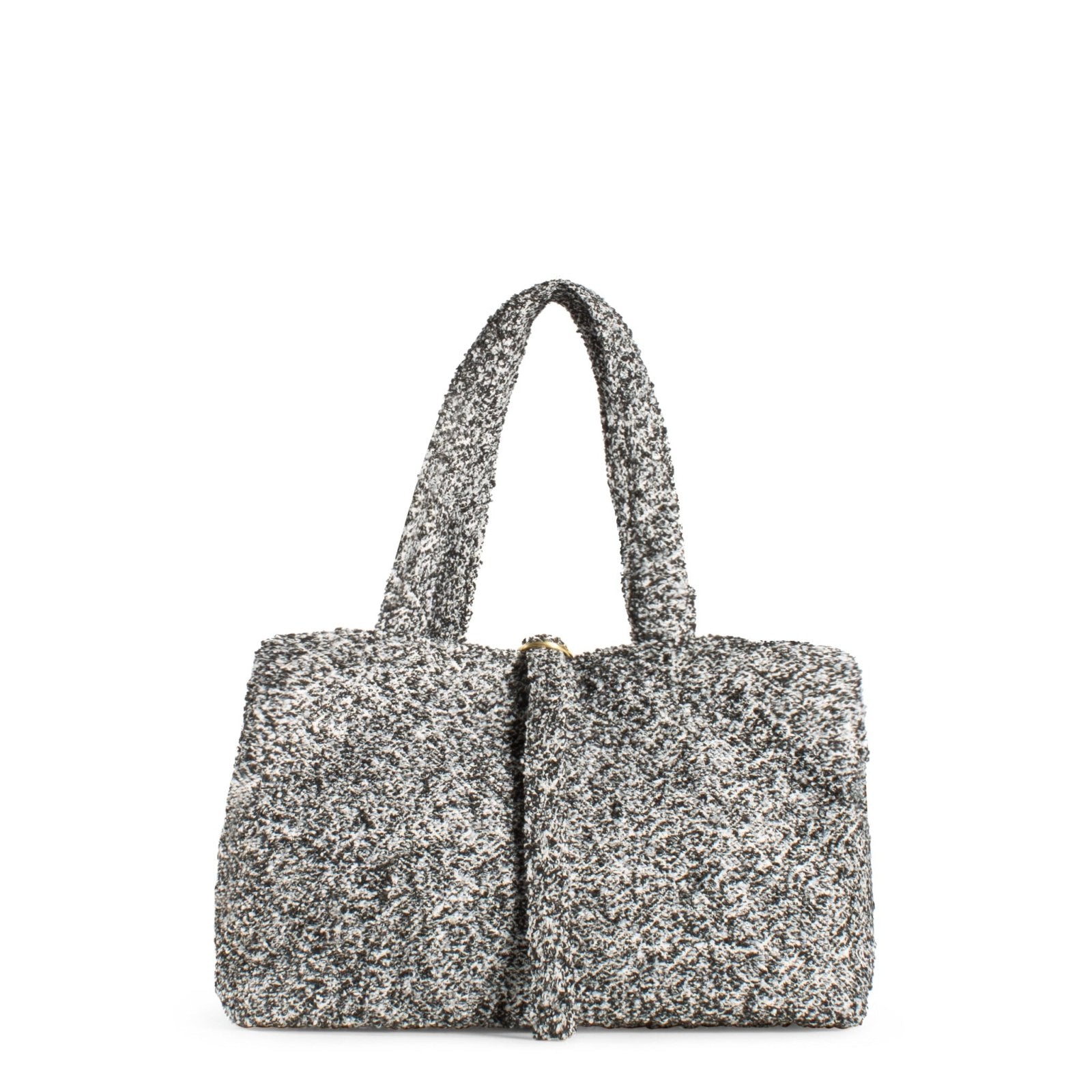 Großer Shopper Bouclé Salt & Pepper - ANOKHI
