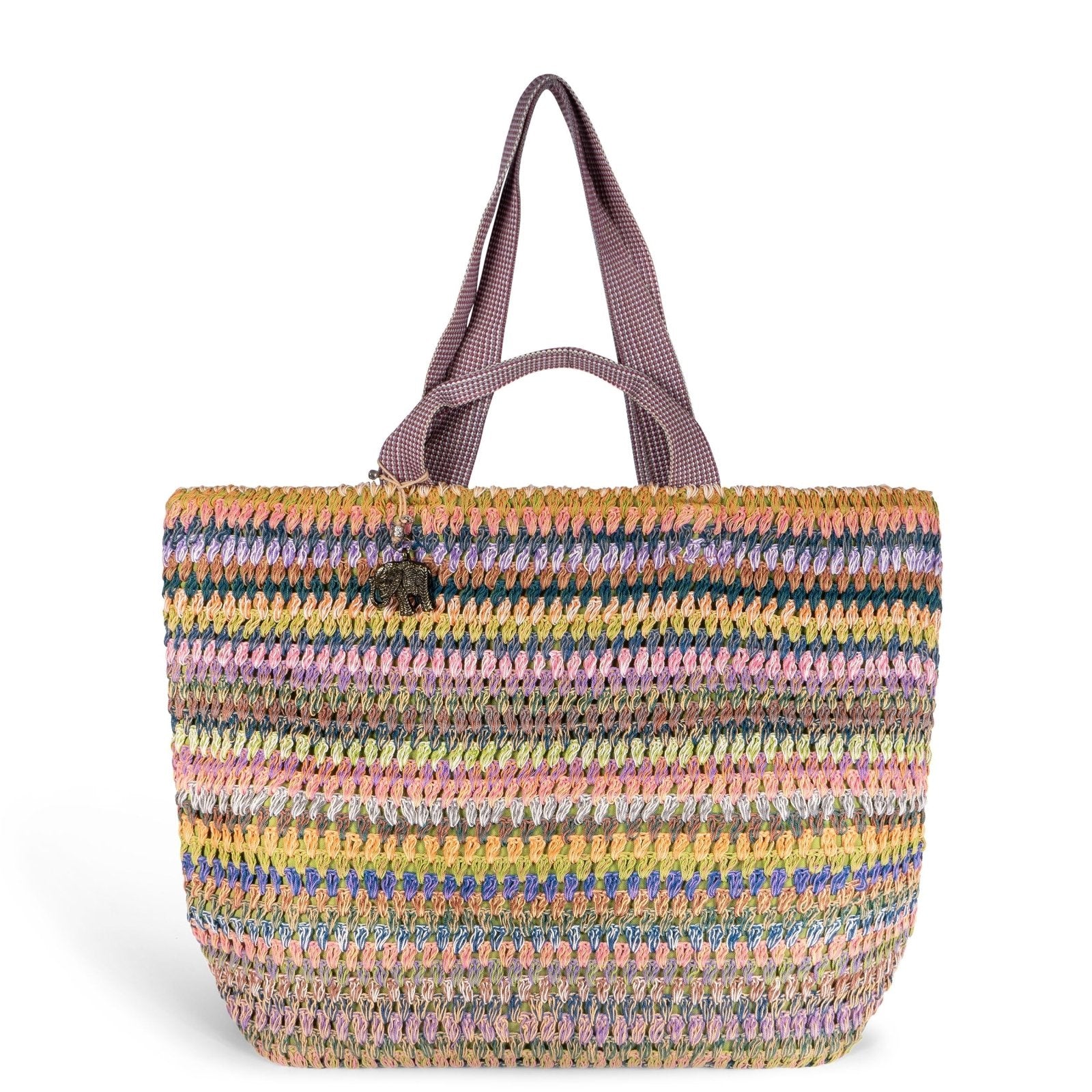 Large Crochet Shopper Handmade Multicolor Shopper ANOKHI Large Crochet Shopper Handmade Multicolor Shopper ANOKHI