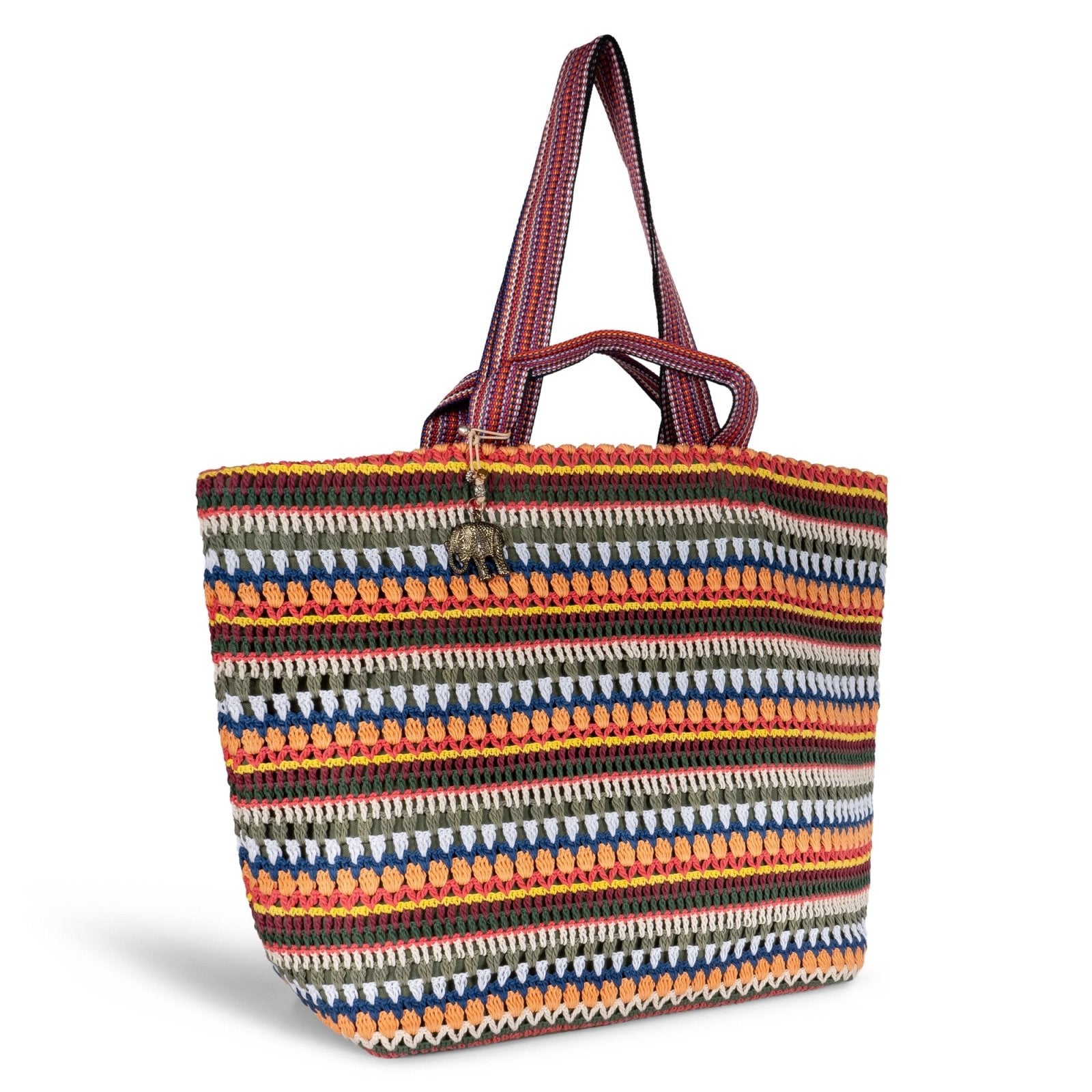 Großer Shopper Crochet Handarbeit multicolor - ANOKHI