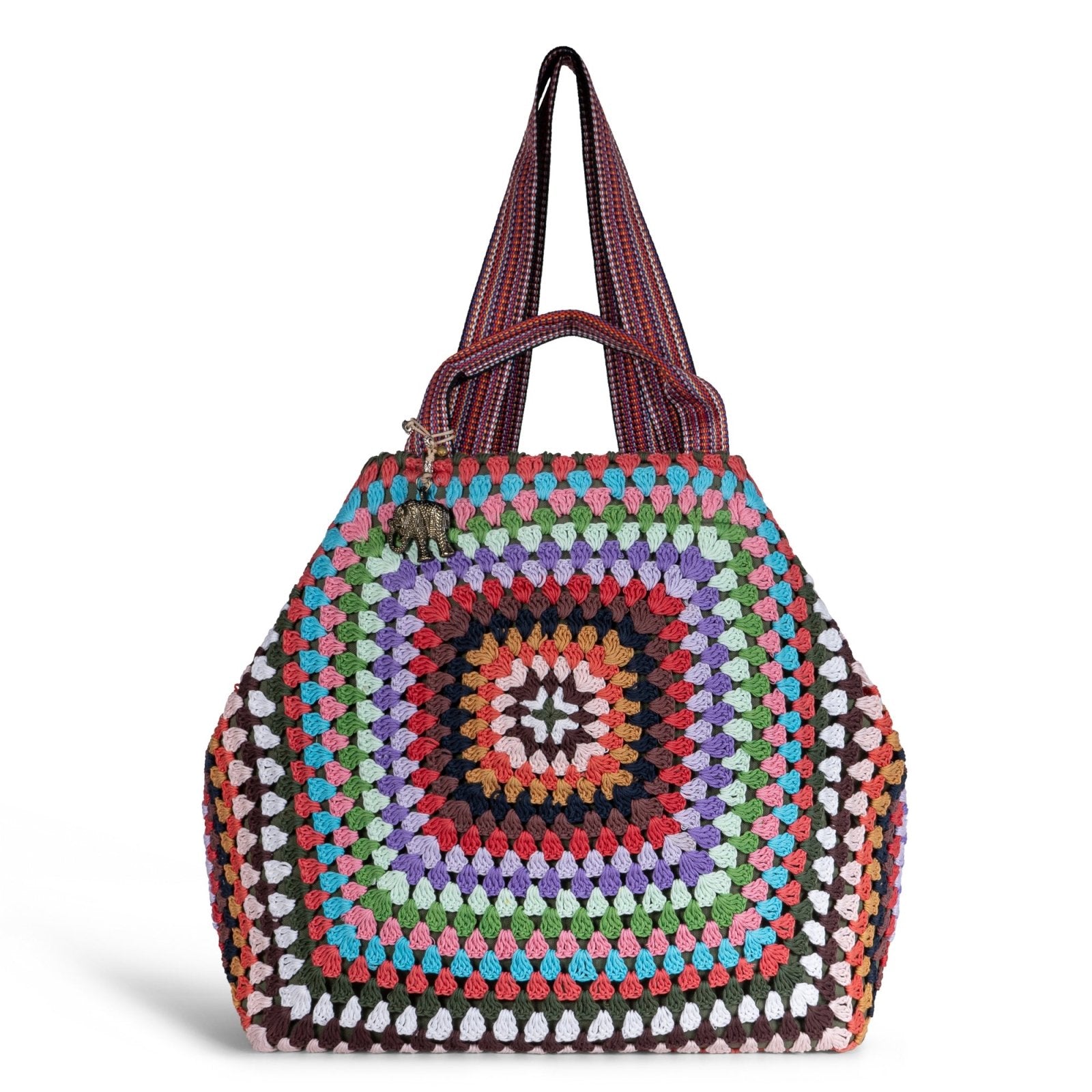 Großer Shopper Crochet Handarbeit multicolor - ANOKHI