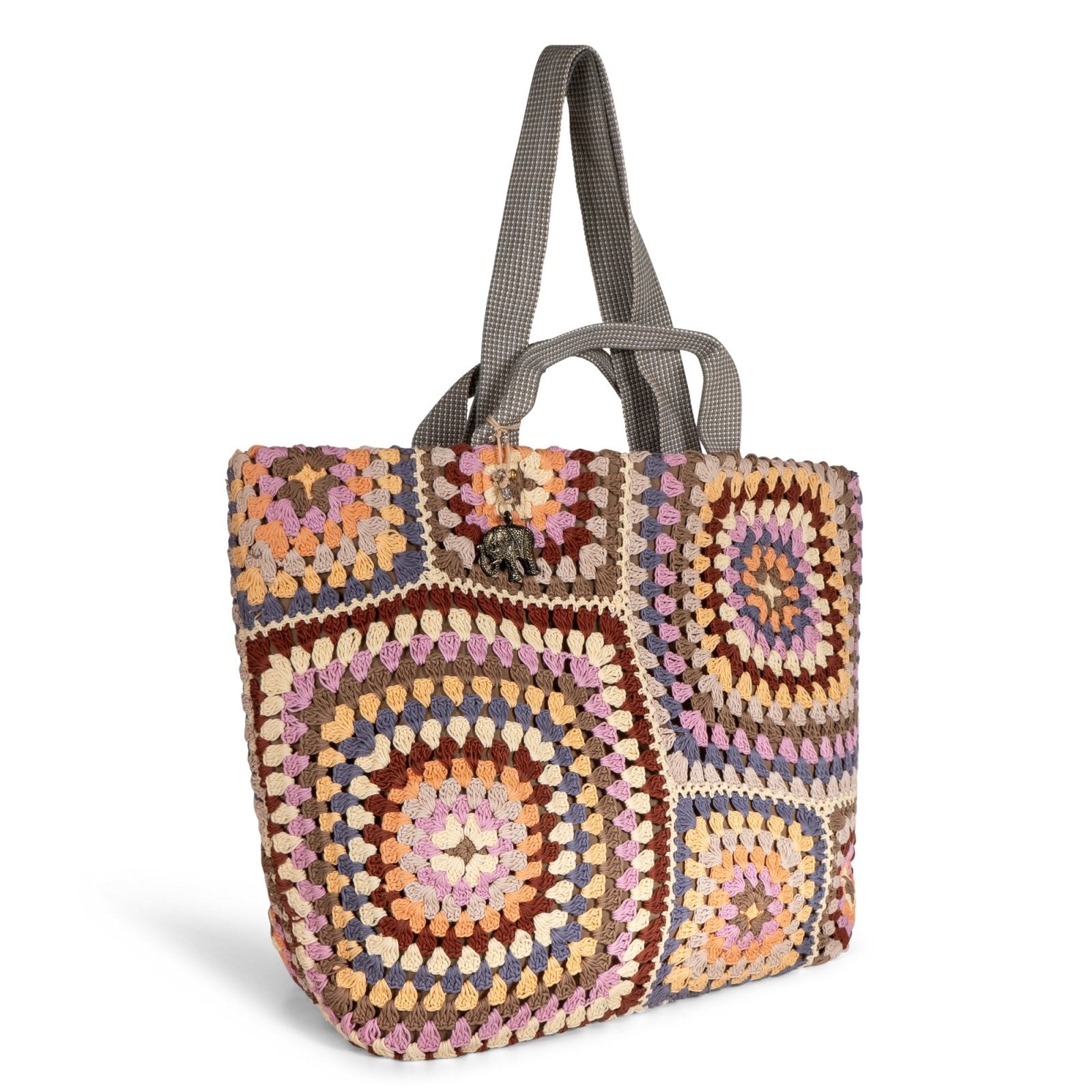 Großer Shopper Crochet Handarbeit multicolor - ANOKHI