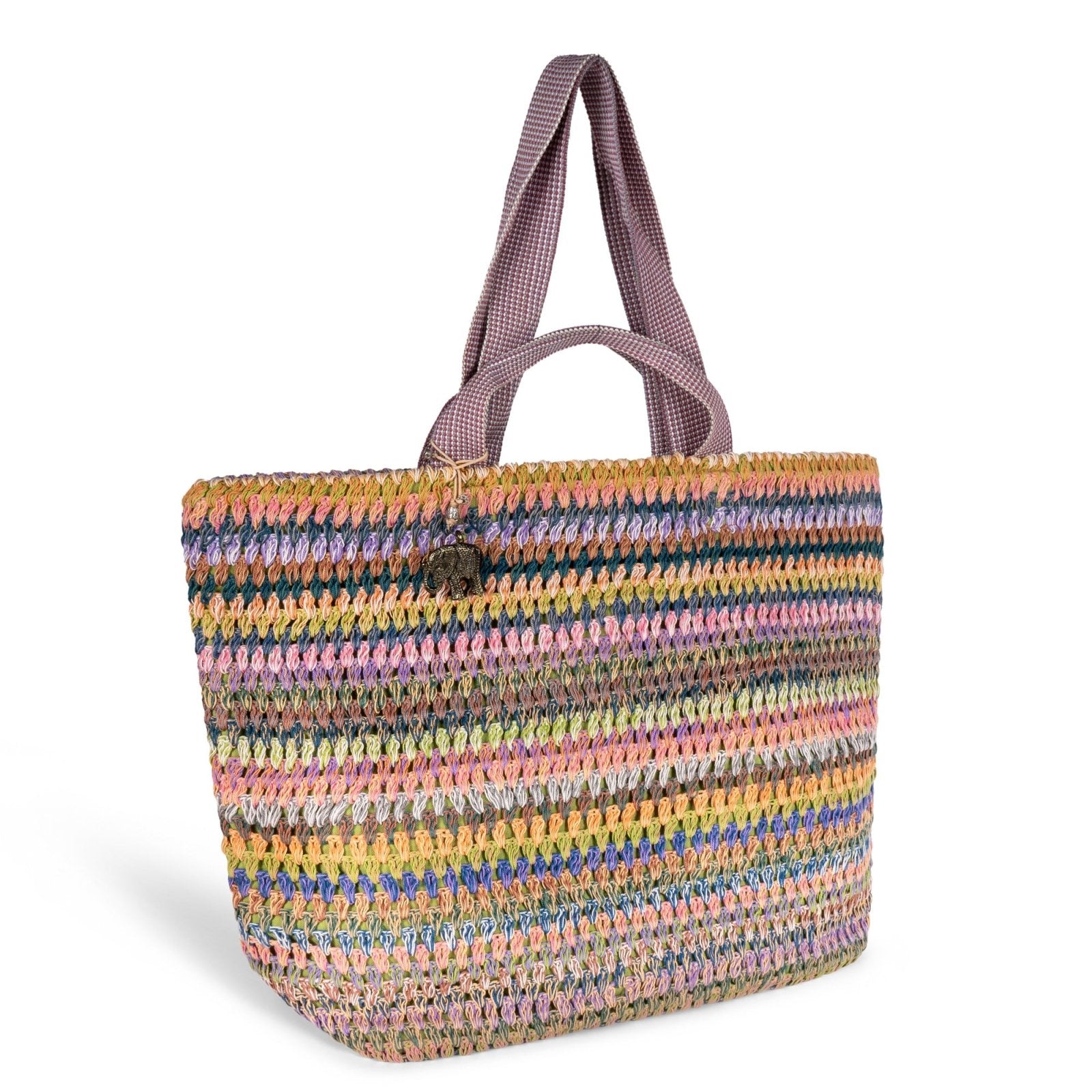 Großer Shopper Crochet Handarbeit multicolor - ANOKHI