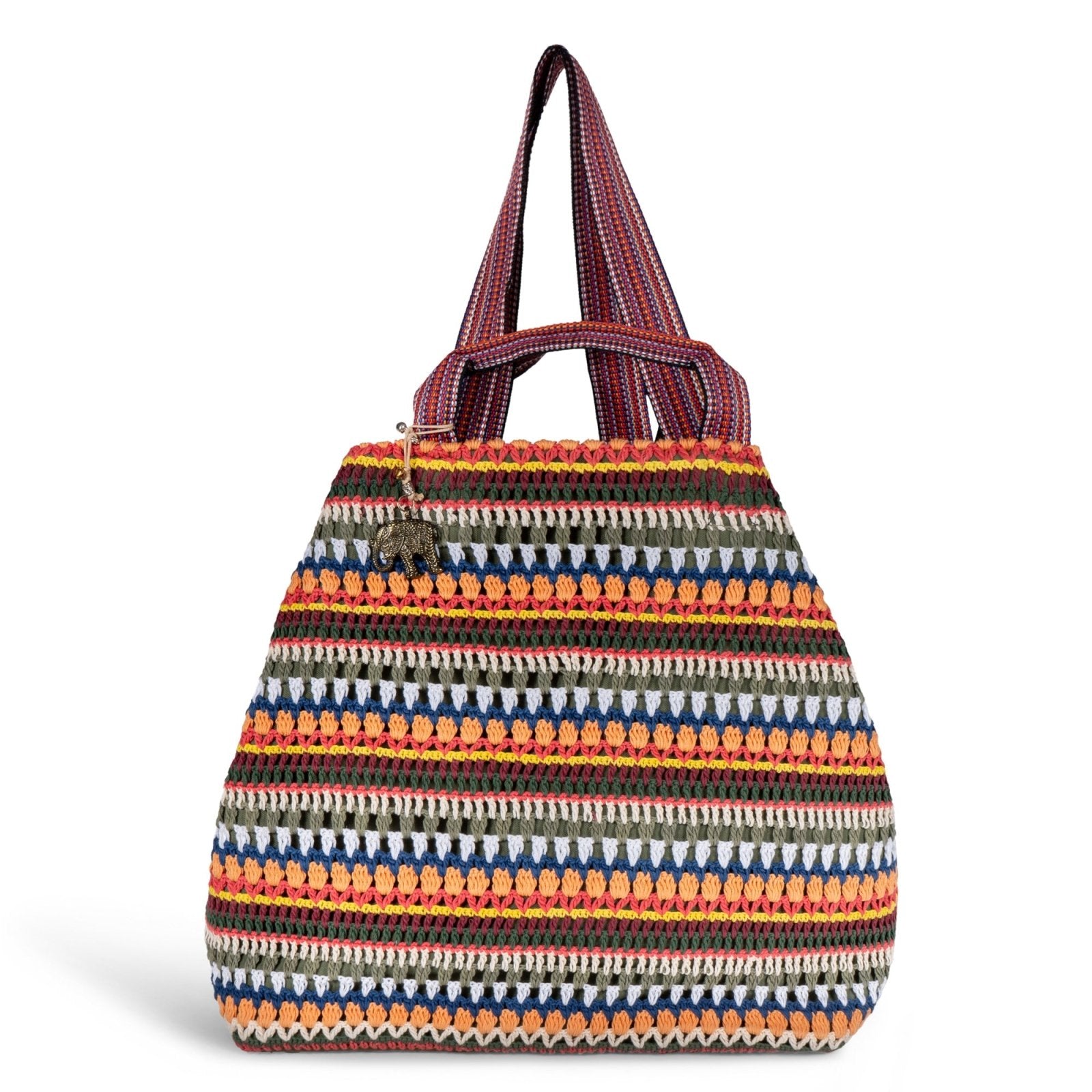 Großer Shopper Crochet Handarbeit multicolor - ANOKHI