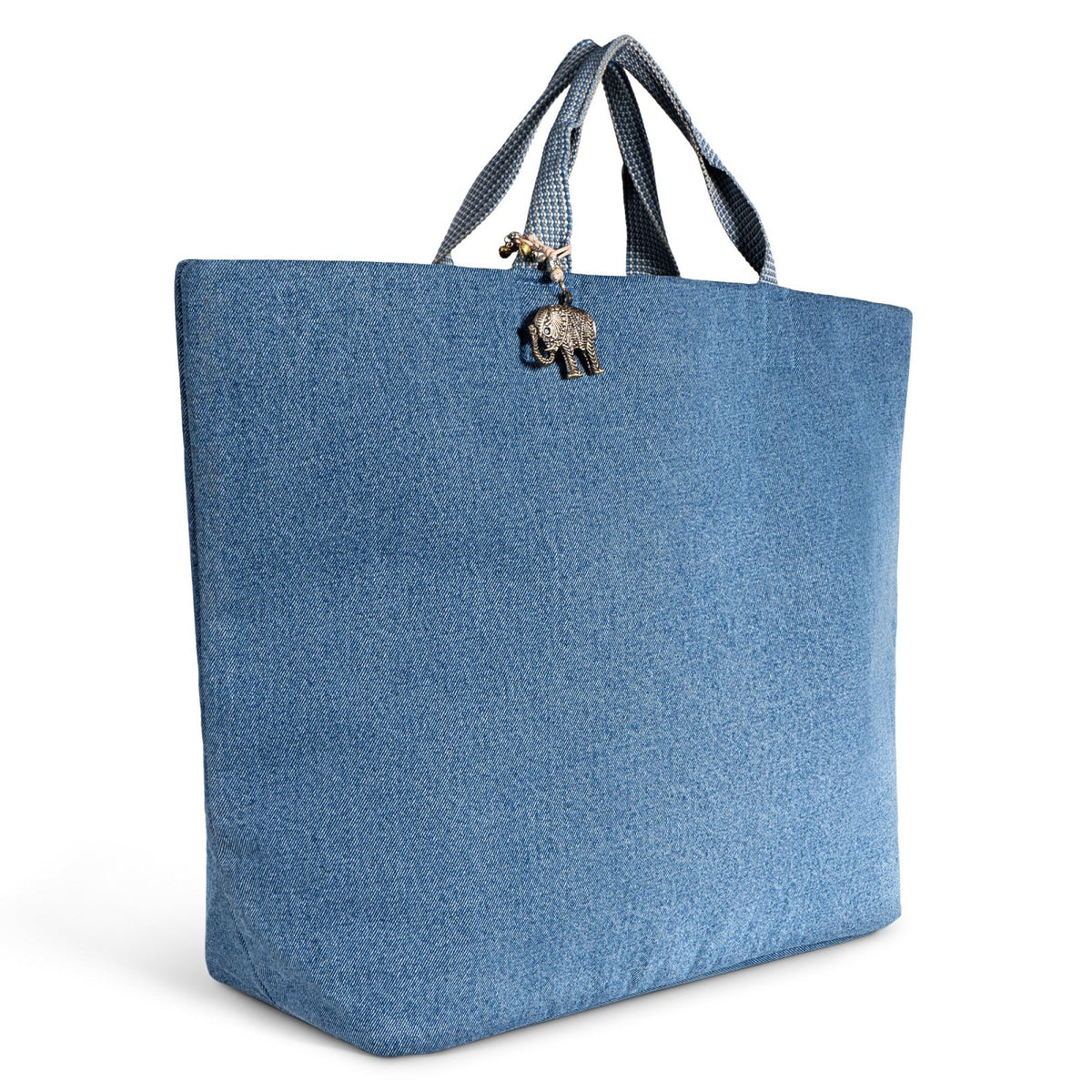 Großer Shopper Denim blau - ANOKHI